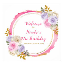 Fête d'anniversaire rose et violet