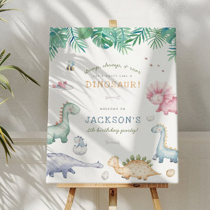 Poster Fête d'anniversaire Stomp, Chomp & Roar Dinosaur B