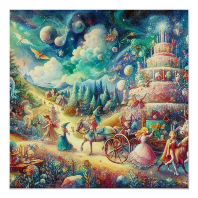 Poster Fête d'anniversaire Wimsical (Devant)