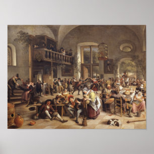 Poster Fête dans une auberge