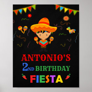 Poster Fête de bienvenue signe Première fête mexicaine ga
