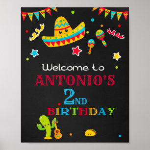 Poster Fête de bienvenue signe Première fête mexicaine ga