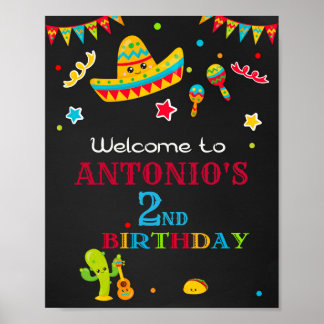 Poster Fête de bienvenue signe Première fête mexicaine ga