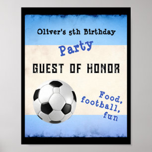 Poster Fête de foot-ball de soccer amusant pour enfants I