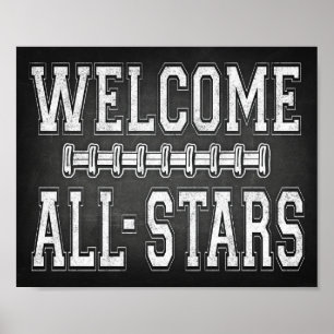 Poster Fête de football ACCUEILLIR TOUTES LES ÉTOILES Sig