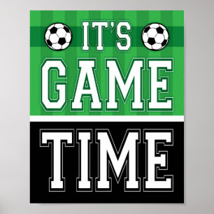 Poster Fête DE Football C'EST L'HEURE DU JEU ! Signer imp
