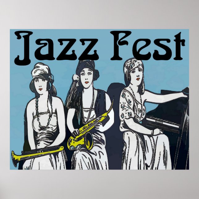 Poster Fête de jazz vintage (Devant)