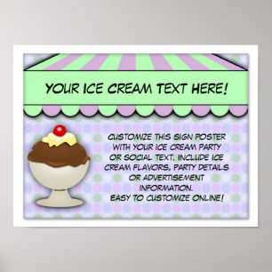 Poster Fête de la crème glacée, Pastel Sweet Shoppe