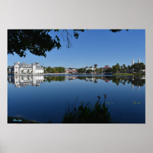 Poster Fête de la Floride avec l'affiche du lac