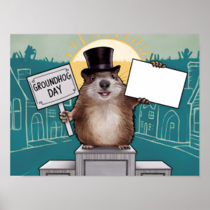 Poster Fête de la Journée de la marmotte