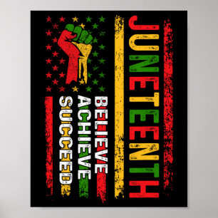 Poster Fête de la Juneteenth 2025 Jour de l'Indépendance