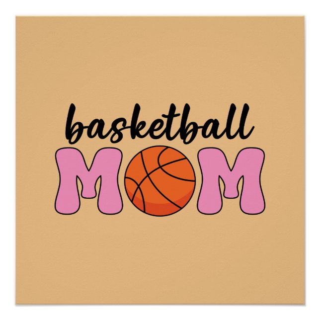 Poster Fête de la mère mère du basket-ball (Devant)