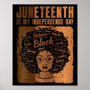 Poster Fête de l'Indépendance des femmes noires Melanin F