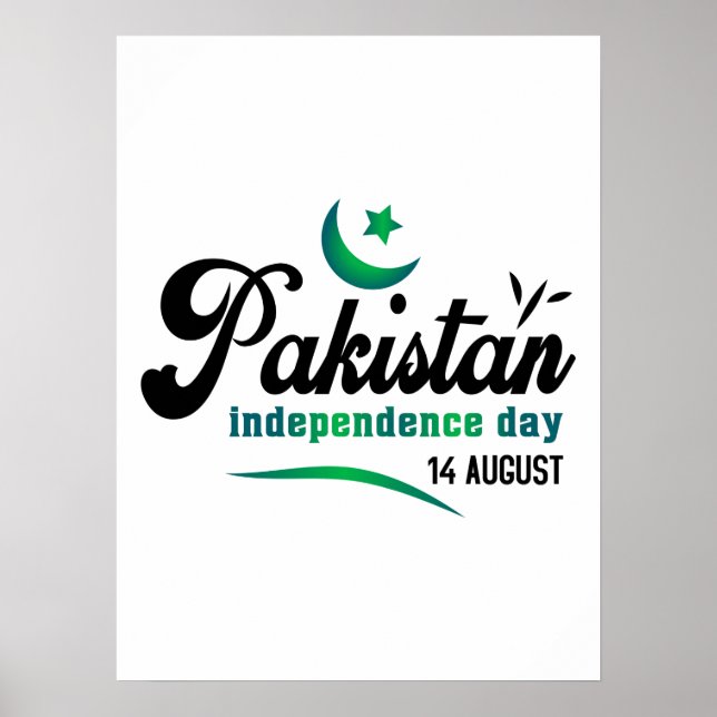 Poster Fête de l'indépendance du Pakistan 14 août (Devant)