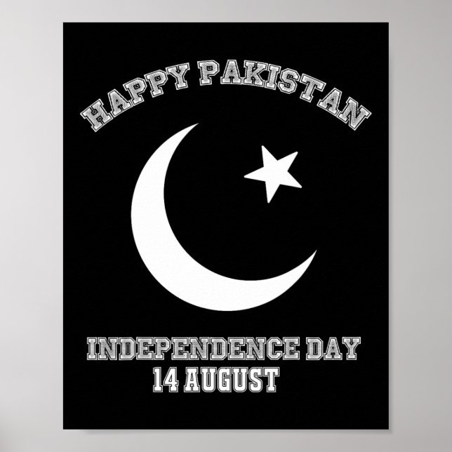Poster Fête de l'indépendance du Pakistan 14 août (Devant)