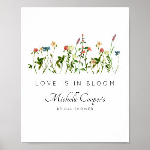 Poster Fête de mariage Love is in Bloom