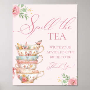 Poster Fête de mariage Tea Party : conseils pour dévoiler