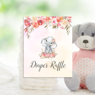 Poster Fête de Naissance d'un Éléphant Bébé Tirage au Sor