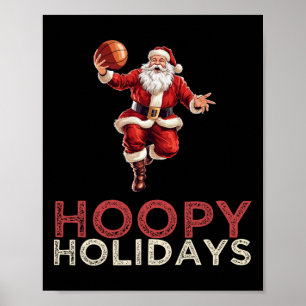 Poster Fête de Noël Basketball Père Noël 1