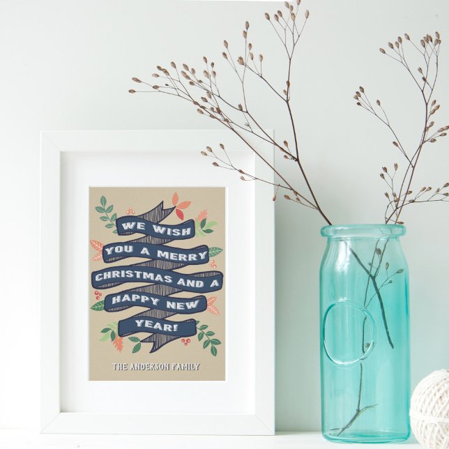 Poster Fête de Noël Floral Whimsical (Créateur téléchargé)