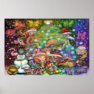 Poster Fête de Noël magique