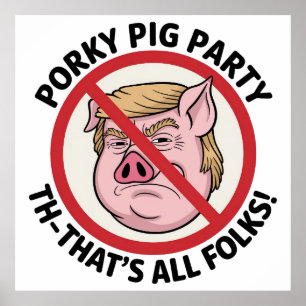 Poster Fête de Porky Pig : Game Over pour la règle du par