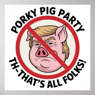 Poster Fête de Porky Pig : Game Over pour la règle du par