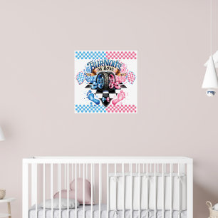 Poster Fête de Révélation du Sexe Rose Bleu
