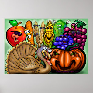 Poster Fête de Thanksgiving