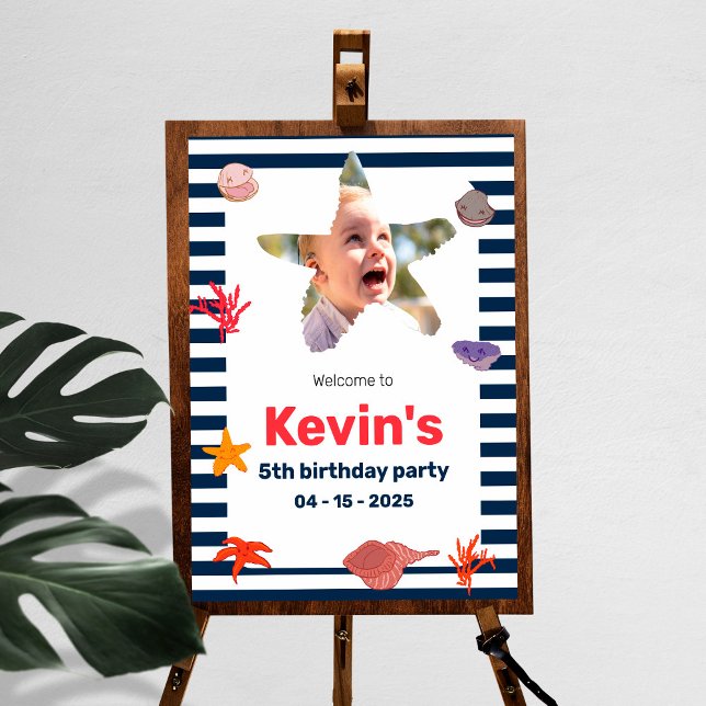 Poster Fête des anniversaires de enfants côtiers (Créateur téléchargé)