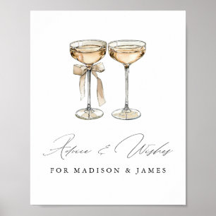 Poster Fête des mariées Champagne Brunch & Bubbly Waterco