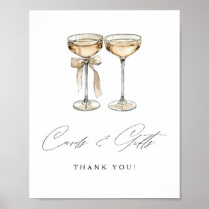 Poster Fête des mariées Champagne Brunch & Bubbly Waterco