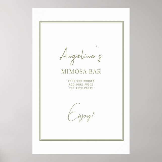 Poster Fête des mariées d'affiche dans un style élégant. (Devant)