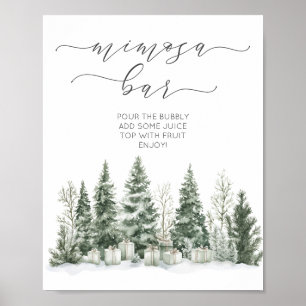 Poster Fête des mariées De Neige Amoureuse Mim-osa Bar
