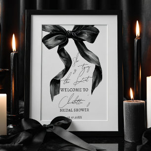 Poster Fête des mariées de noeud de jonction Chic Black B