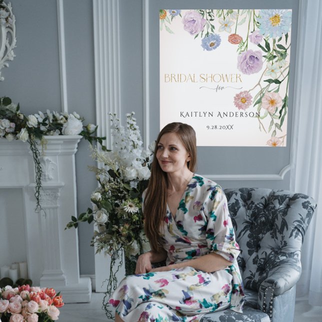 Poster Fête des mariées de printemps rose pâle du Fleur s (Créateur téléchargé)