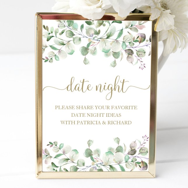 Poster Fête des mariées de verdure Date Jar de nuit (Créateur téléchargé)