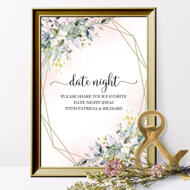 Poster Fête des mariées de verdure Date Jar de nuit (Créateur téléchargé)