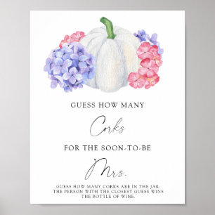 Poster Fête des mariées Devine combien de lièges