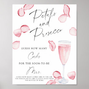 Poster Fête des mariées Devine combien de lièges