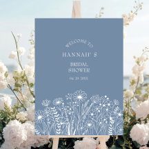 Fête des mariées fleur sauvage Dusty Blue Boho Bie