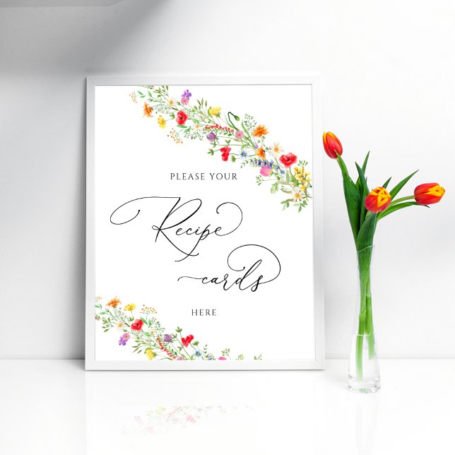 Poster Fête des mariées fleur sauvage laisser Recette Car (Créateur téléchargé)