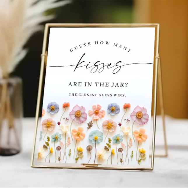 Poster Fête des mariées Fleur sauvage Pastel Pink (Créateur téléchargé)