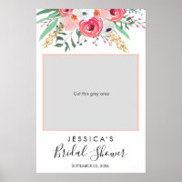 Fête des mariées Photo Prop Frame Floral Mariage