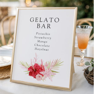 Poster Fête des mariées Pink Tropical Sea Shell télécharg