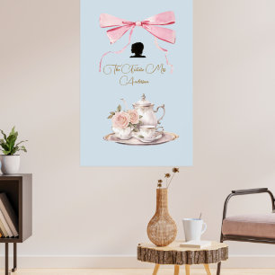 Poster Fête des mariées Régence Tea Party Silhouette Ruba