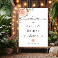 Fête des mariées rose or script floral signe d'acc