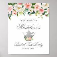 Fête des mariées Tea Party Rose Floral Argent Bien