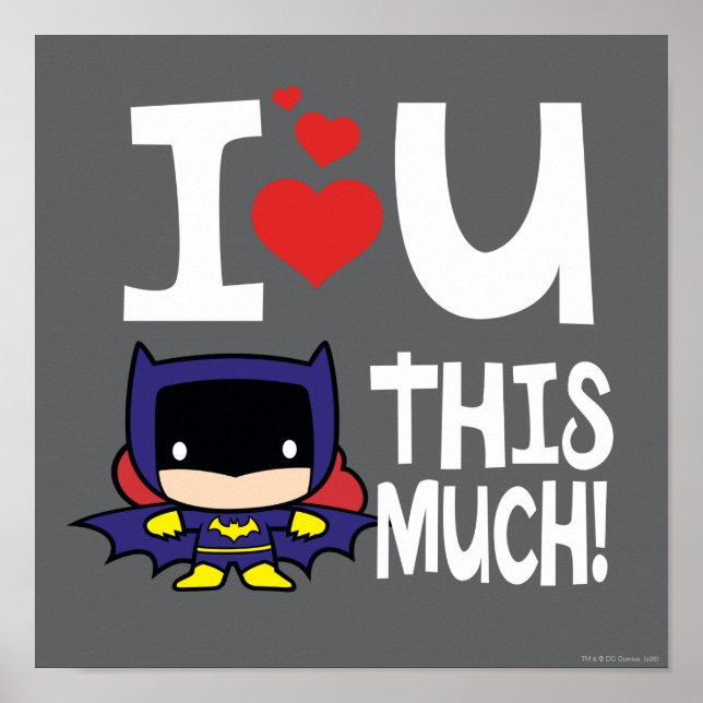 Poster Fête des mères de batgirl | Je T'Aime Tant ! (Devant)