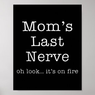 Poster Fête des mères drôle mamans Dernière Nerve Oh Rega